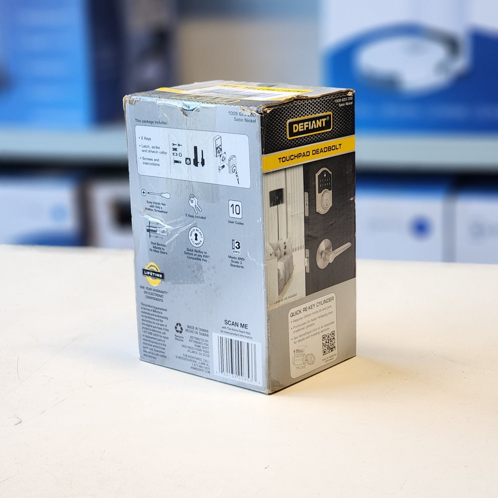 Castle Satin Nickel Compact Touch Electronic Single Cylinder Deadbolt (32GC7X2D01AHP) Castle Satin Nickel Compact Touch Electronic Single Cylinder Deadbolt (32GC7X2D01AHP)